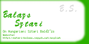 balazs sztari business card